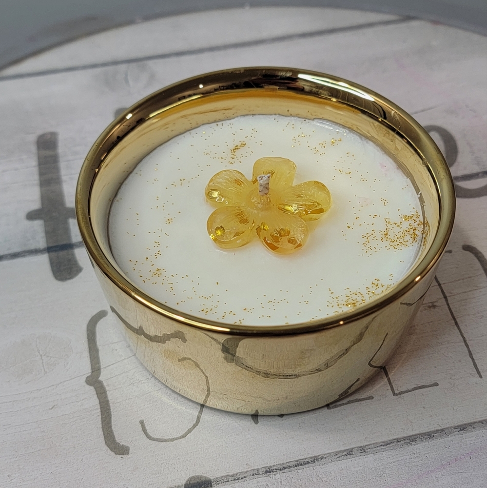 Golden Japanese Cherry Blossom Candle